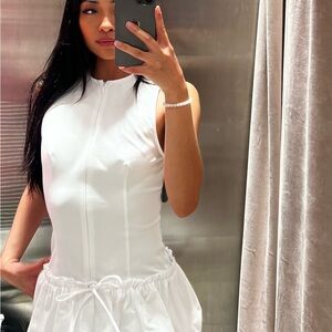 White Bubble Mini Dress - Zara JPN